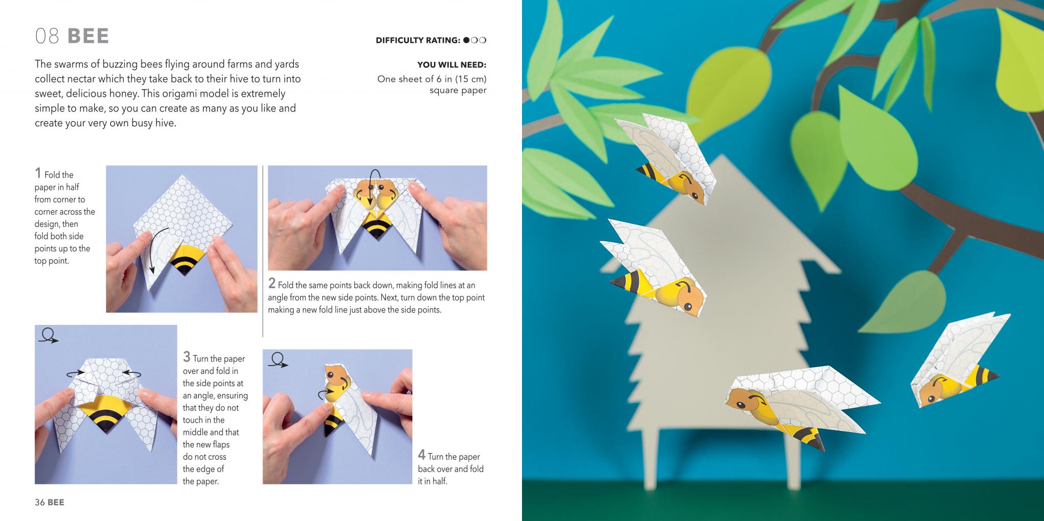 Origami Butterflies, Birds & Bees