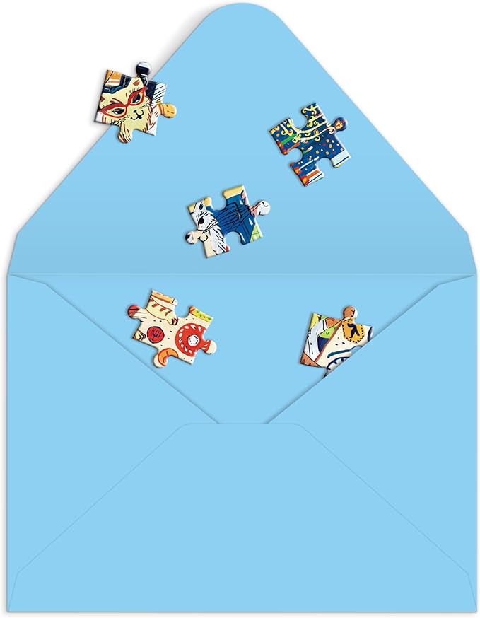 Happy Hanukcats Greeting Card Square Puzzle