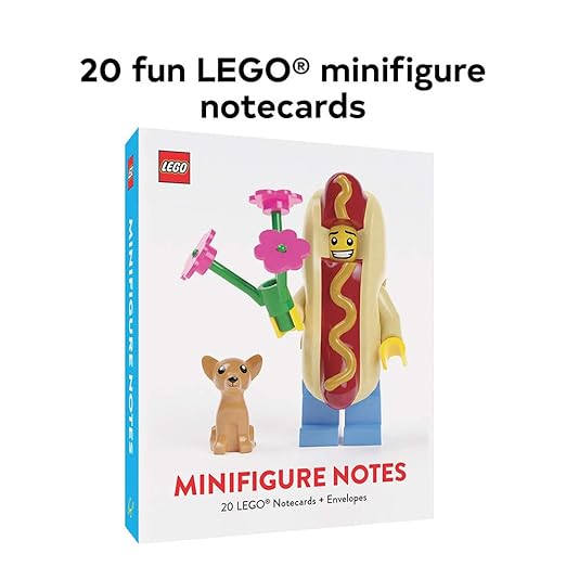 LEGO® Minifigure Notes: 20 Notecards and Envelopes