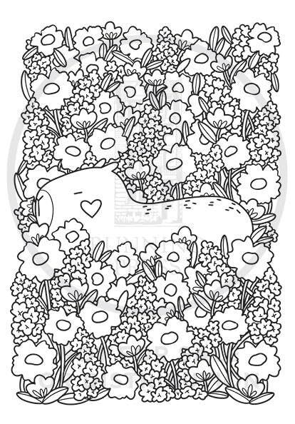 Super-Cute Capybaras: A Cozy Creatures Coloring Book