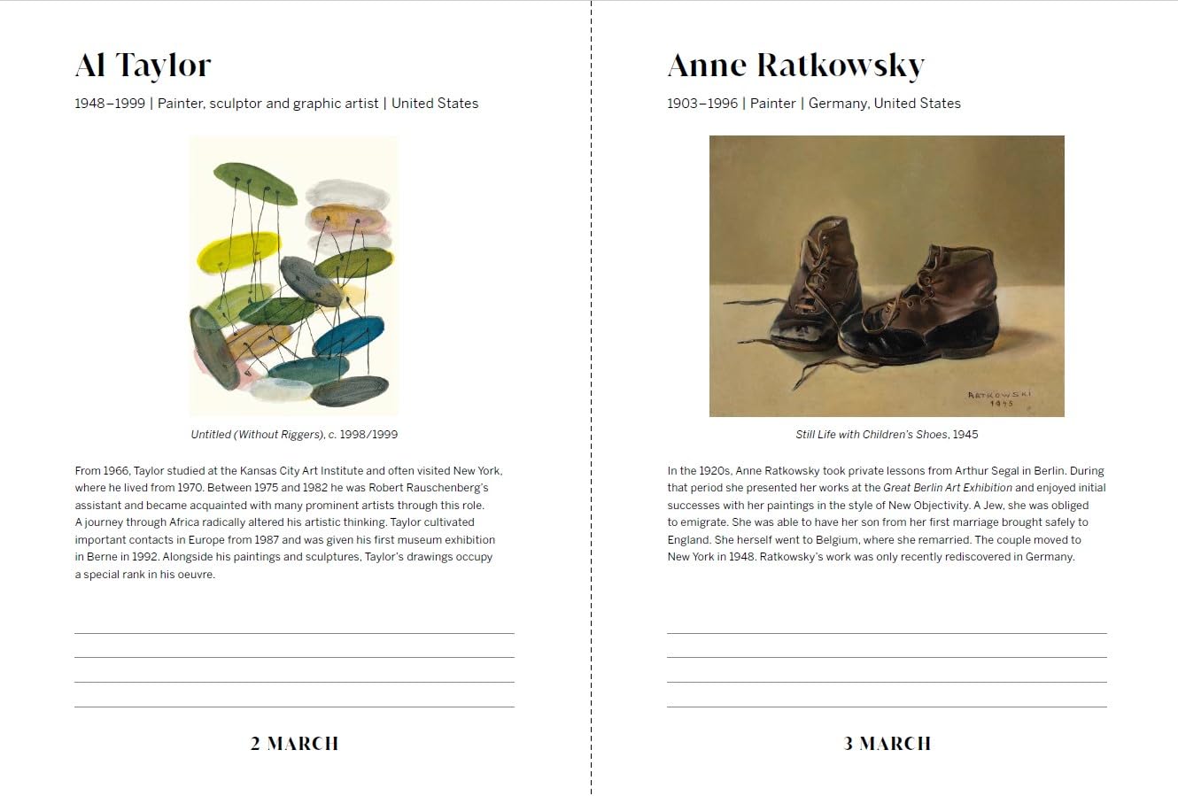 An Artist A Day: A Daily Diary of Artists' Birthdays