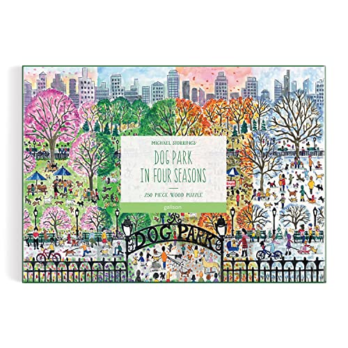 Michael Storrings Dog Park in Four Seasons 1000 Piece Puzzle
