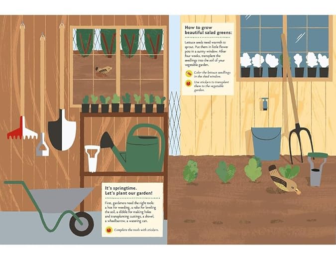 In the Vegetable Garden: My Nature Sticker Activity Book: 1 (My Nature Sticker Activity Books)