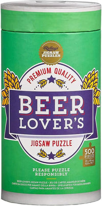 Beer Lover's 500 Piece Jigsaw Puzzle, Green