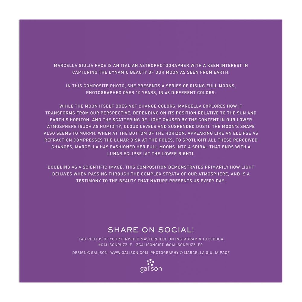 Colors of the Moon 500 Piece Puzzle