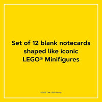 LEGO Minifigure Notecards: 12 Shaped Notecards with Envelopes