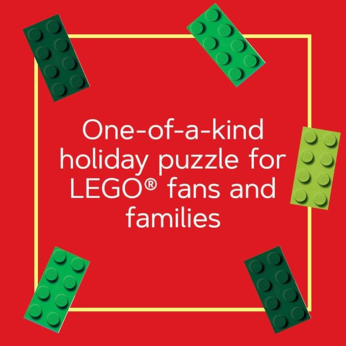 Lego Christmas Train Puzzle: Four Connecting 100-Piece Puzzles