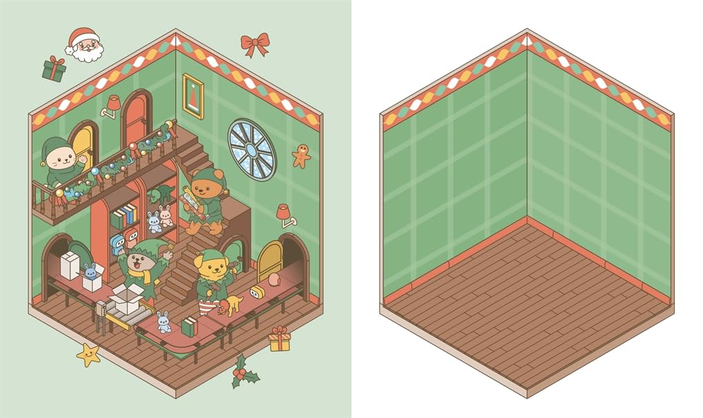 Cozy Christmas: Over 500 Reusable Stickers! (Cute 'n' Cozy Sticker Therapy Series)