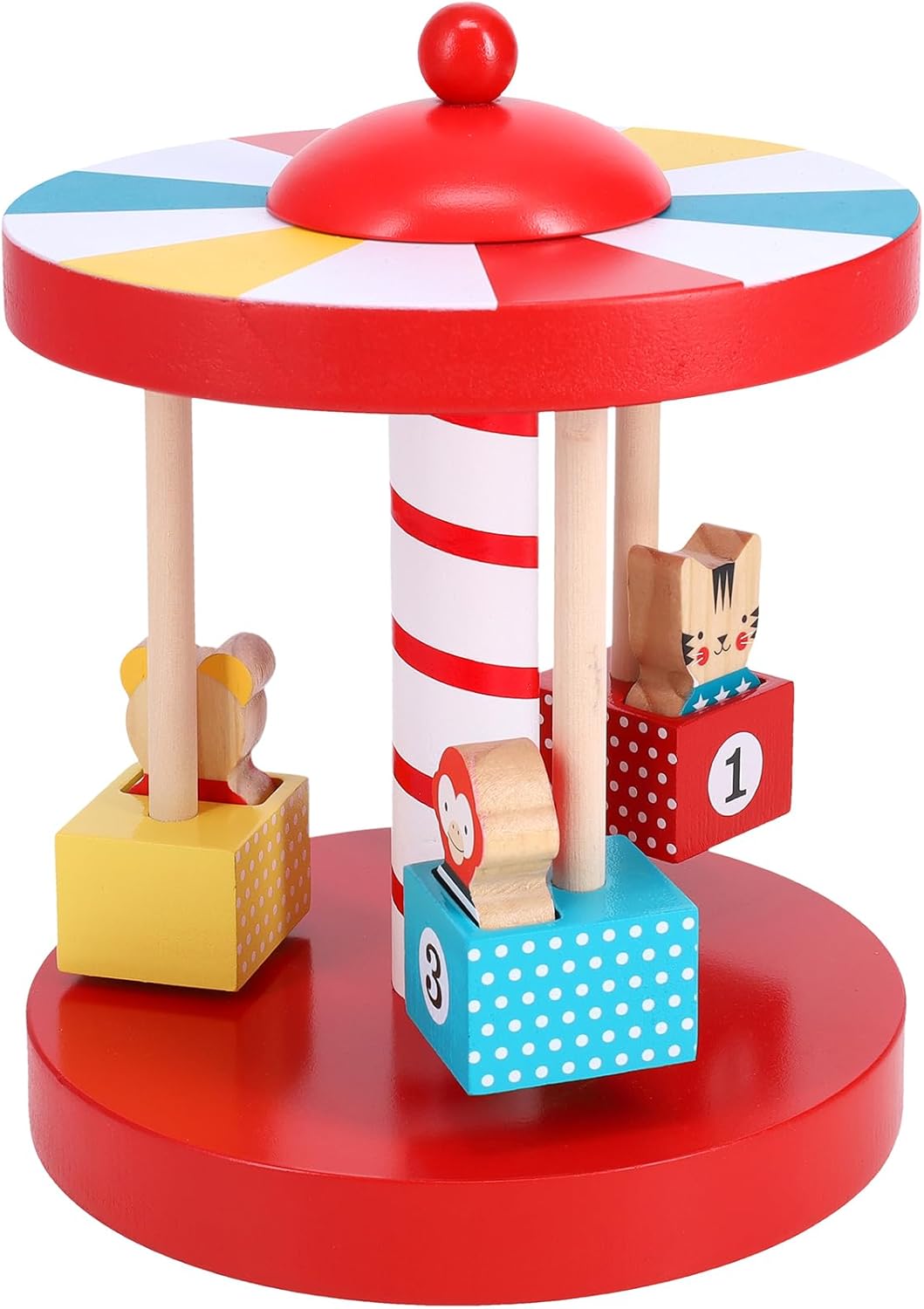 Merry-Go-Round Wooden Carousel - Wood Toy for Toddlers