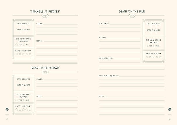 Agatha Christie Reading Tracker: Read, Solve, Record