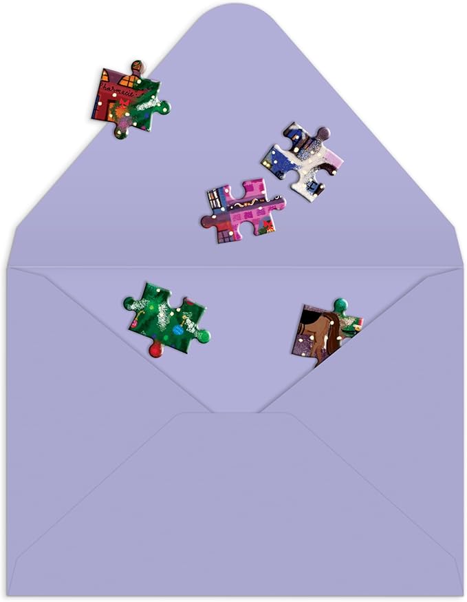 Joy Laforme Christmas Square Greeting Card Puzzle