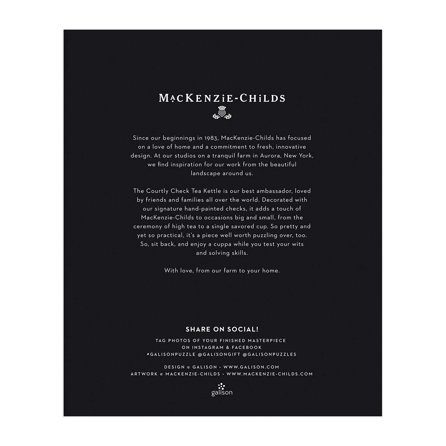 MacKenzie-Childs Blooming Kettle 750 Piece Shaped Puzzle