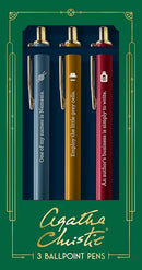 Chronicle Books Agatha Christie Pen Set: 3 Ballpoint Pens