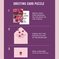 House Puzzzle Ranunculus Greeting Card Puzzle