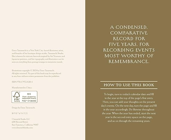 Gilded One Line a Day: A Five-Year Memory Book