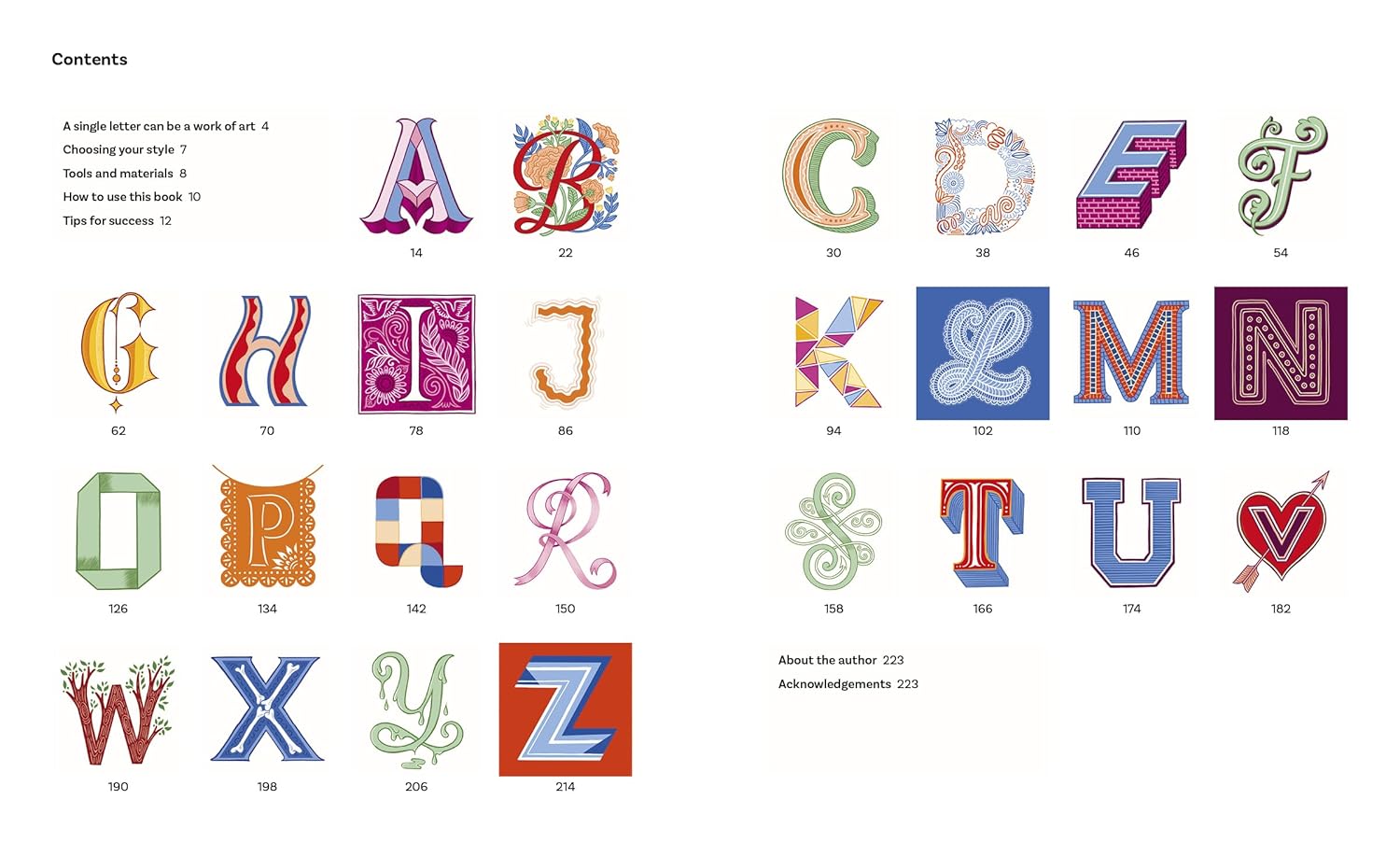 Creative Hand Lettering From A to Z: Make Every Letter Beautiful with 26 Complete and Colourful Alphabets
