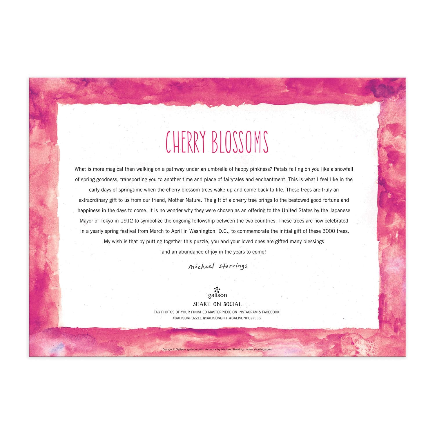 Michael Storrings Cherry 1000 Piece Puzzle, PCherry Blossoms