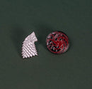 Game of Thrones Twin Pins: Stark and Targaryen Sigils