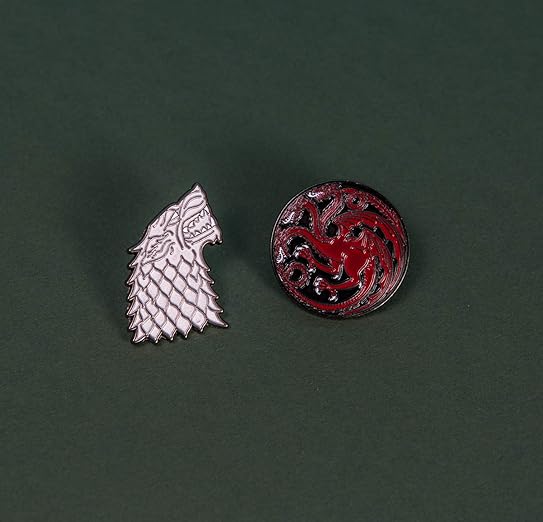 Game of Thrones Twin Pins: Stark and Targaryen Sigils