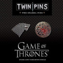 Game of Thrones Twin Pins: Stark and Targaryen Sigils