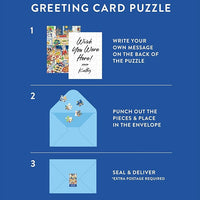 Happy Hanukcats Greeting Card Square Puzzle