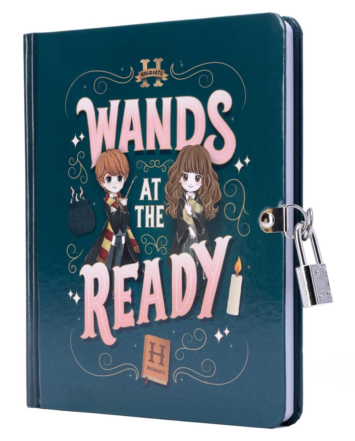Harry Potter: Wands at the Ready Lock & Key Diary