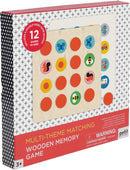 Multi-Theme Matching Wooden Memory Game