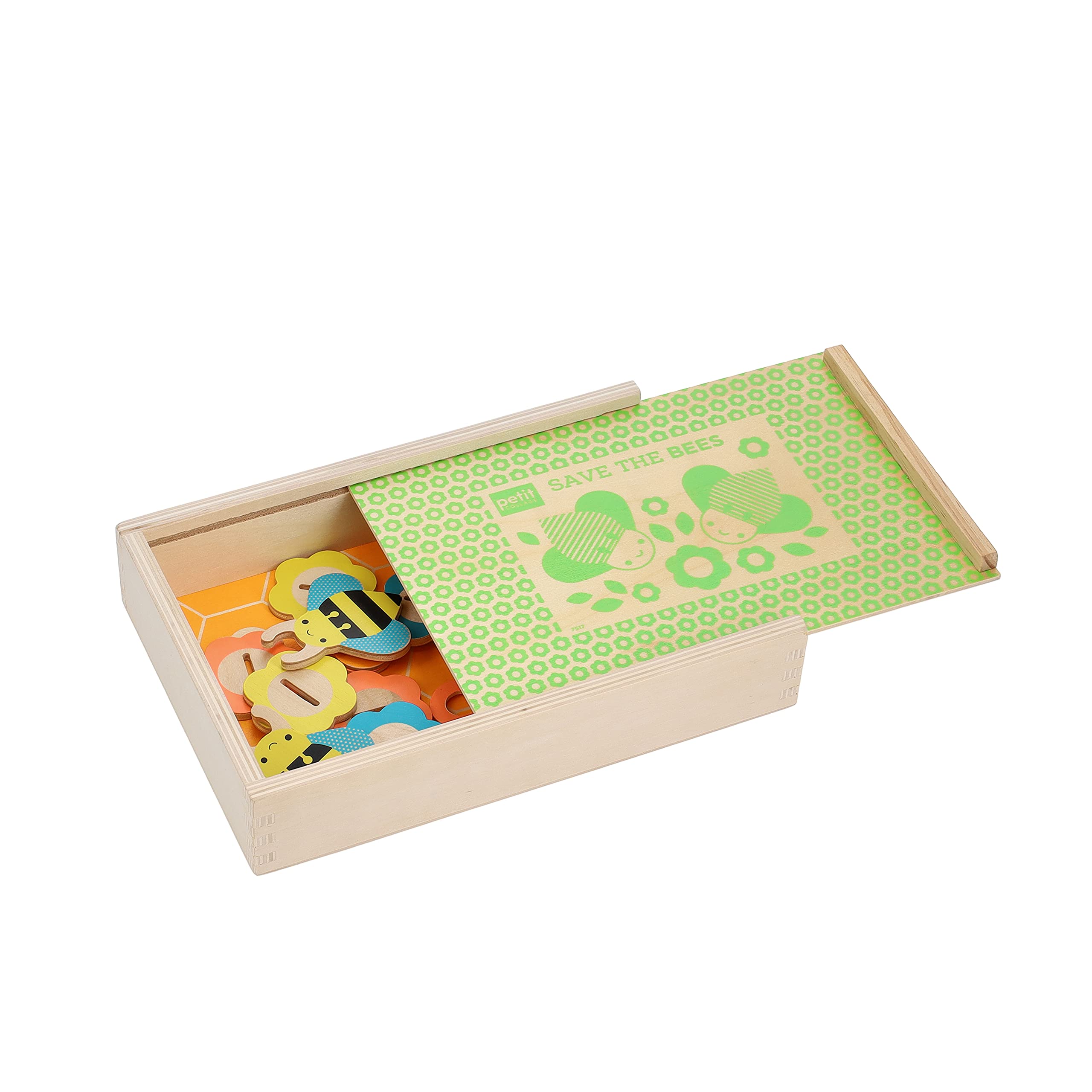Matching, Save The Bees Wooden Game