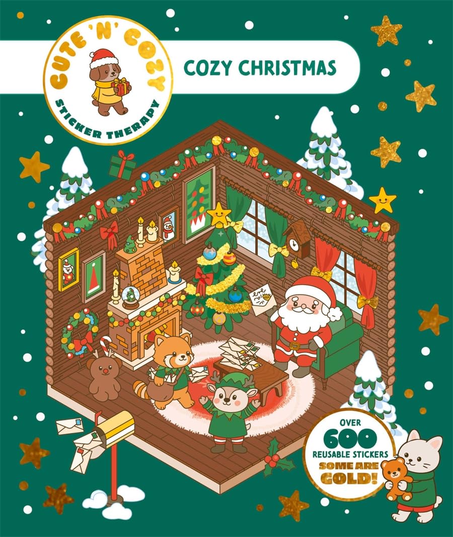 Cozy Christmas: Over 500 Reusable Stickers! (Cute 'n' Cozy Sticker Therapy Series)