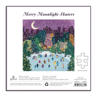 Merry Moonlight Skaters 500 Piece Foil Puzzle