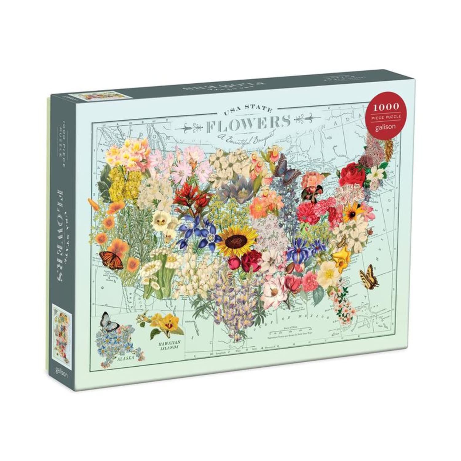 Wendy Gold USA State Flowers Puzzle: 1000 Pieces