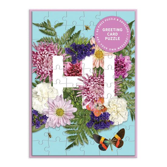 Say It With Flowers Hi Greeting/ Puzzle