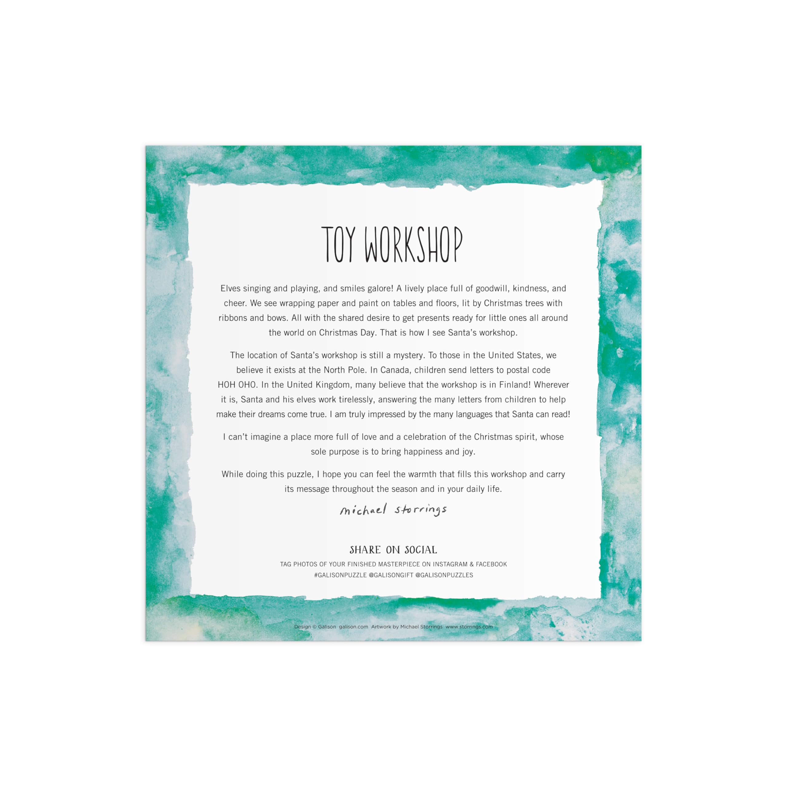 Michael Storrings Toy Workshop 500 Piece Foil Puzzle