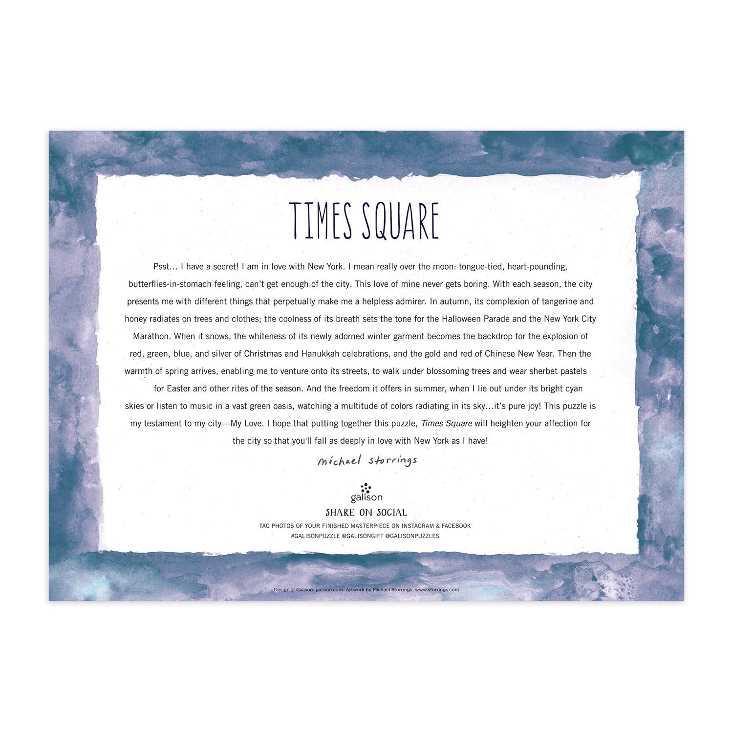 Michael Storrings Times Square Puzzle: 1000 Pieces