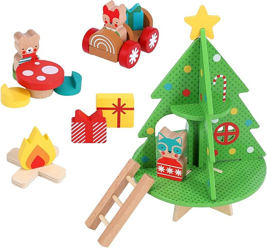 Christmas Treehouse Wooden Play Set