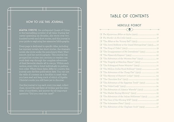 Agatha Christie Reading Tracker: Read, Solve, Record