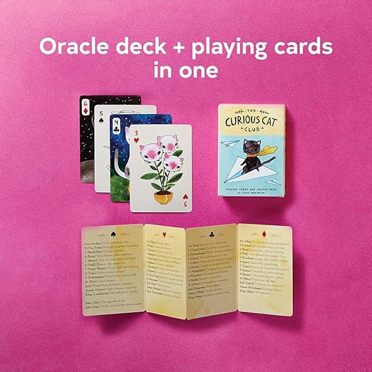 The Curious Cat Club Deck: Playing Cards and Oracle Deck