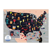 Cocktail Map Of The USA 1000 Piece Puzzle