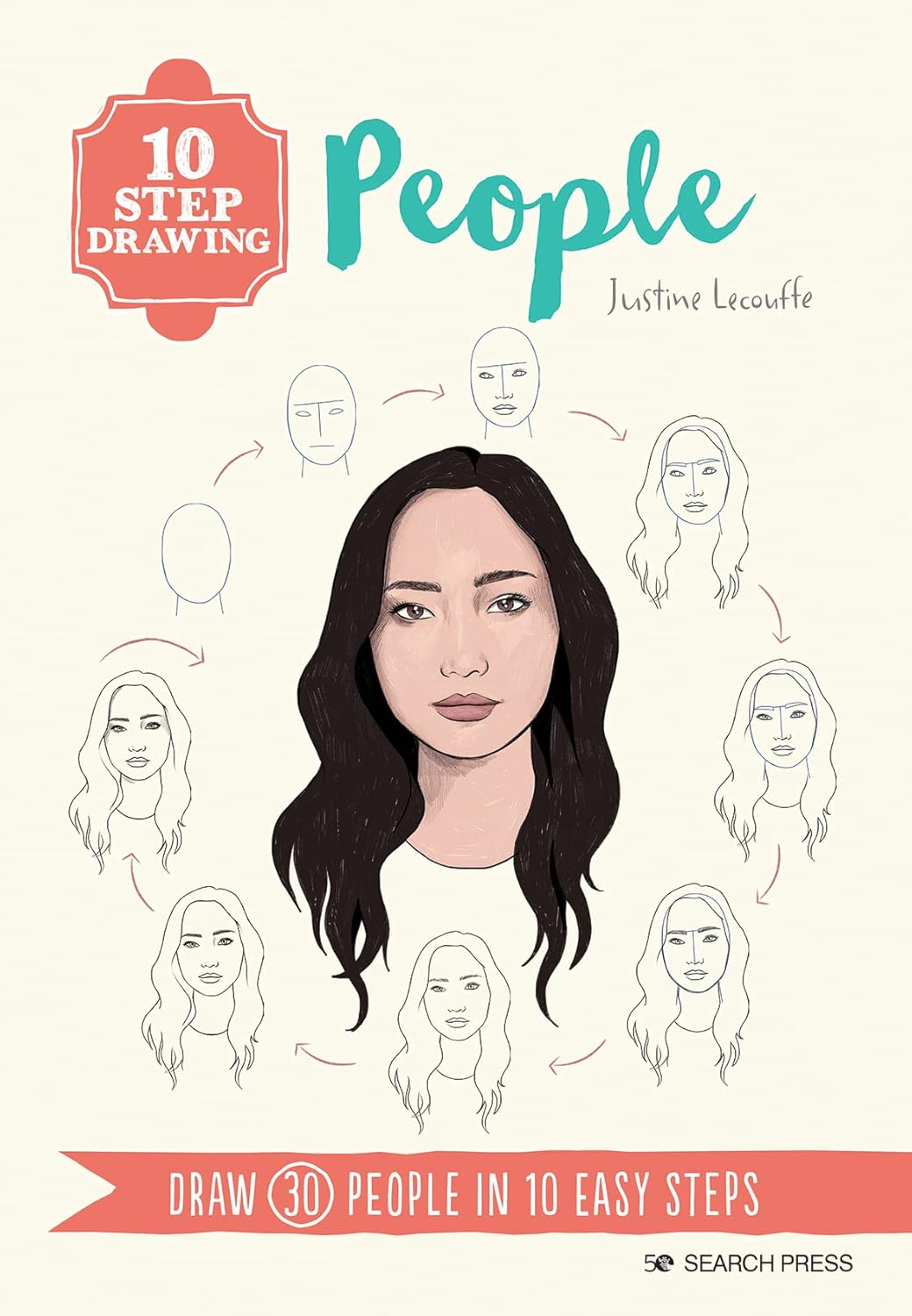 10 Step Drawing: People: Draw 30 people in 10 easy steps
