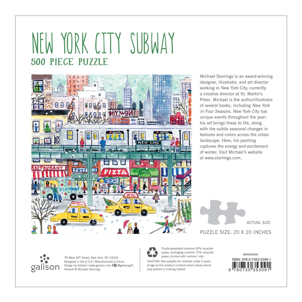 Michael Storrings New York City Subway 500 Piece Puzzle (Puzzles)