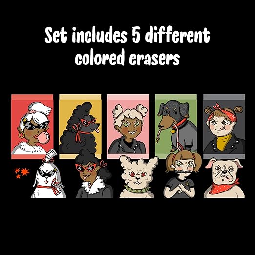 Bad Dogs Bad Girls Erasers