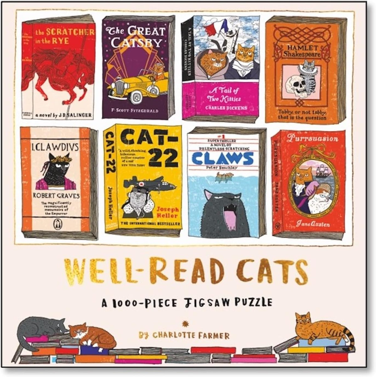 Well-Read Cats: A 1000-piece jigsaw puzzle, reimagining eight literary classics with a unique feline spin