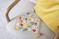 Multi-Language Numbers + Shapes + Colors Wooden Tray Puzzle