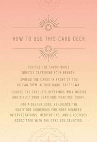 Gratitude: Inspirational Card Deck and Guidebook