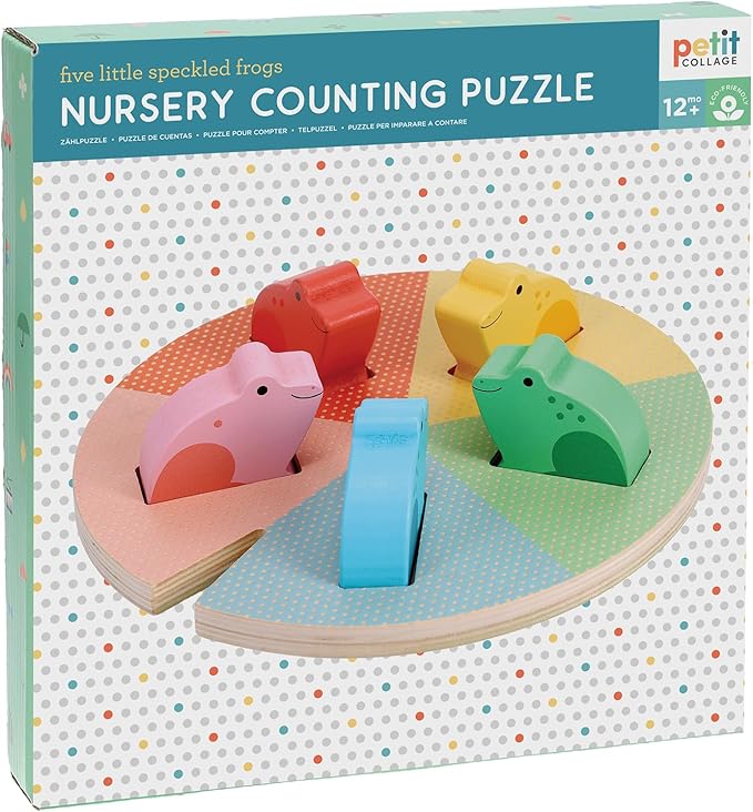 Nursery Counting Puzzle- Five Little Speckled Frogs