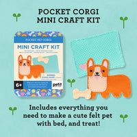 Mini Craft Kit: Pocket Pet Corgi Dog - Portable Felt Sewing Kit