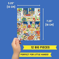 Happy Hanukcats Greeting Card Square Puzzle