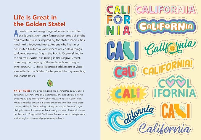 I Love California Sticker Book: 325+ Stickers Celebrating the Golden State (State of Mind Stickers)