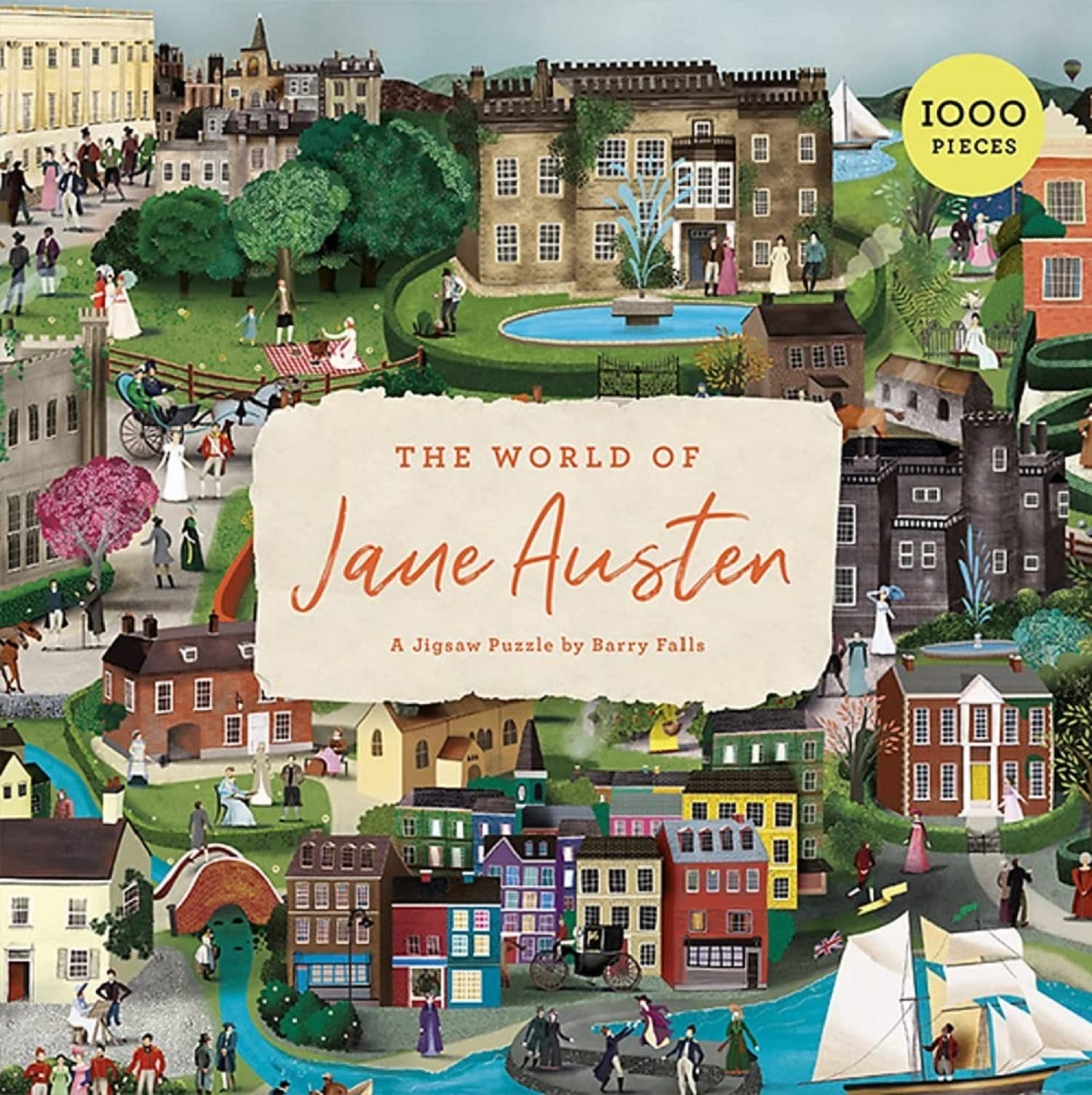 The World of Jane Austen: A Jigsaw Puzzle With 60 Characters and Great Houses to Find; 1000 Pieces