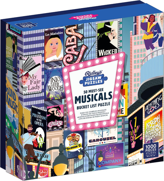 50 Must-see Musicals Bucket List Puzzle Box: 1000 Pieces
